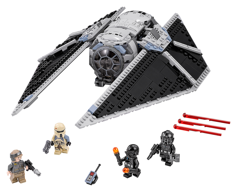 75154 - TIE Striker Prepare for launch with the amazing TIE Striker, the Empire’s atmospheric patrol fighter! Open the minifigure cockpit from the top or front and put in the TIE Pilot. Help the Imperial ground crew member put supplies in the rear hold and arm the spring-loaded shooters. Then adjust the huge wings and launch into the skies in search of rebels! $69.99